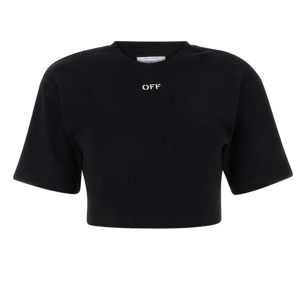 Off-White Off-Stamp Crewneck Cropped T-Shirt